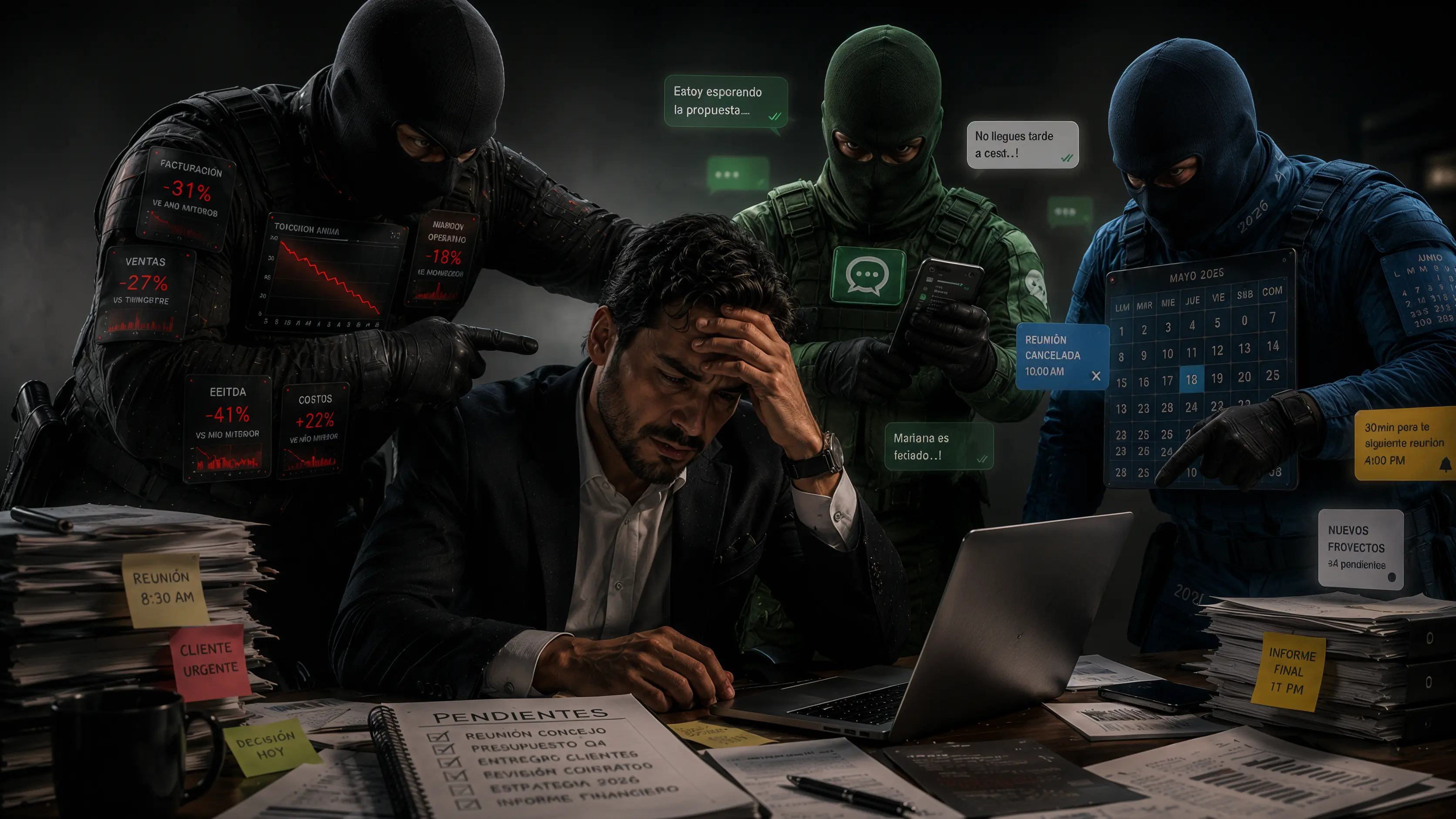 Ejecutivo tradicional — entorno analógico